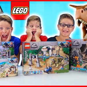 NEW Lego JURASSIC WORLD Sets! All Sets New Dinosaur's Battle Volcano Build PLAY KIDS TOYS!