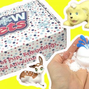 Snow Pets Surprise Toy Package Unboxing! Make REAL SNOW + Toy Surprises Inside