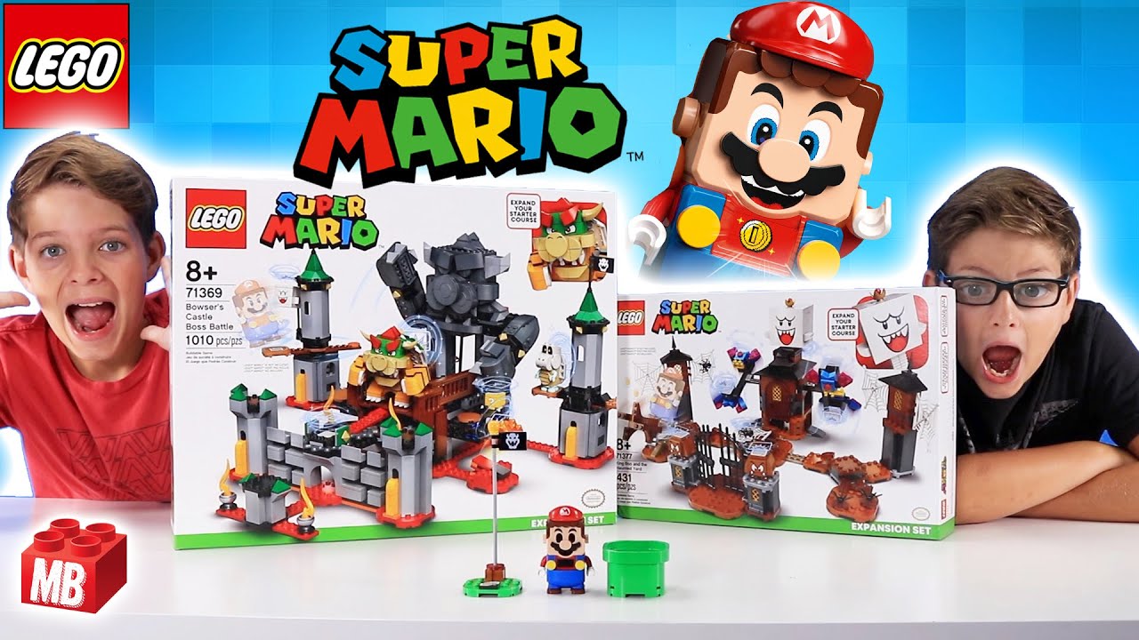 super mario lego king boo