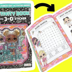 Lol Surprise "Activity Book 3D Sticker" Opening!! Coloring Book Pages, Stickers, Games, and More
