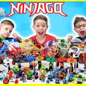 Lego NINJAGO SPINNER MYSTERY WHEEL BATTLE 2 Using Every Spinjitzu We Own! Super Silly KIDS CHALLENGE
