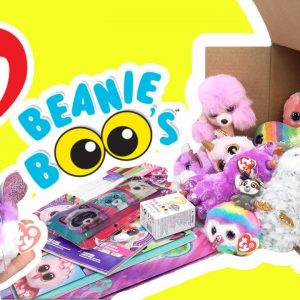 TY Beanie Boos Surprise Toy Box! Puffies, Activity Book, Stickers, Plush, DIY Necklace Craft