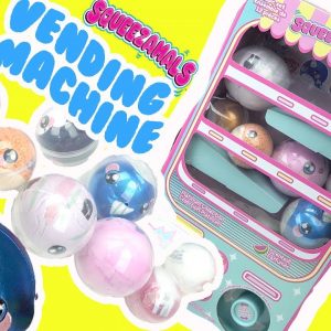 Squeezamals Vending Machine Unboxing! 12 Animal Plushie Squishies