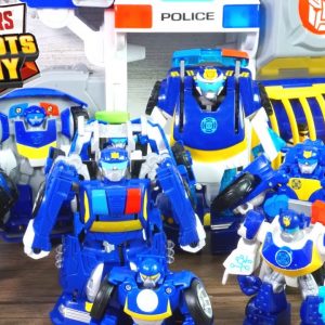 Transformers Rescue Bots Academy Chase the Police Bot Collection and New Cruiser Race Car!