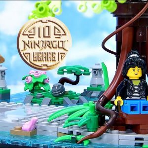 Lego Ninjago City Gardens Let's Build - Part 1 is lots of water, a zen garden and a big gnarly tree
