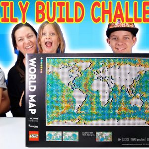 HUGE Lego BUILD CHALLENGE World's Biggest Lego Set! MasterBuilders Family Lego World Map