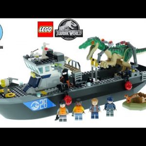 LEGO Jurassic World 76942 Baryonyx Dinosaur Boat Escape Speed Build