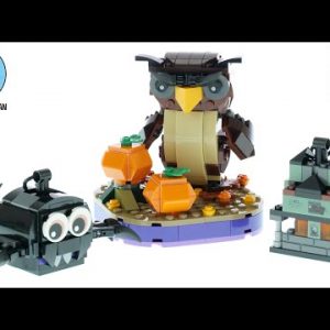 LEGO Halloween Sets 2021 40493 Spider & Haunted House Pack  & 40497 Halloween Owl Speed Build