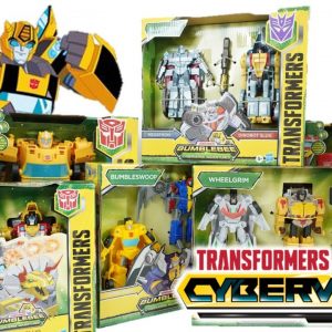 Transformers: Bumblebee Cyberverse Adventures Toys Optimus Prime Bumbleswoop Wheelgrim Slugtron
