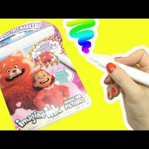 Disney Turning Red Imagine Ink Activity Coloring Book with Red Panda and Mei Characters