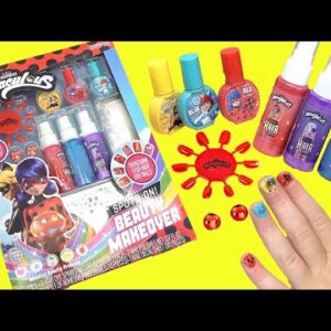 Miraculous Ladybug DIY Hair and Nail Salon Makeover Transformation with Vesperia, Rena, Bunnyx Dolls