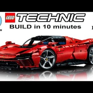LEGO Ferrari Daytona SP3 build in 10 minutes | LEGO Technic 42143