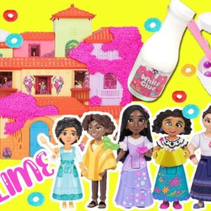 Disney Encanto DIY Slime with Mirabel, Isabela, Camilo, Alma Dolls at Madrigal House