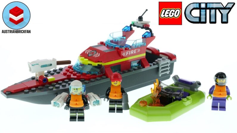 LEGO City 60373 Fire Rescue Boat - LEGO Speed Build Review