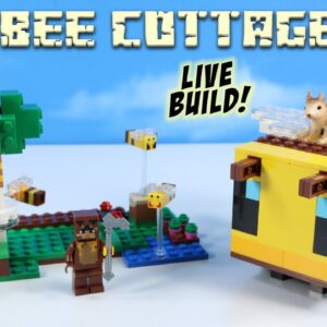 Minecraft LEGO The Bee Cottage LIVE Build Review Making Honey!