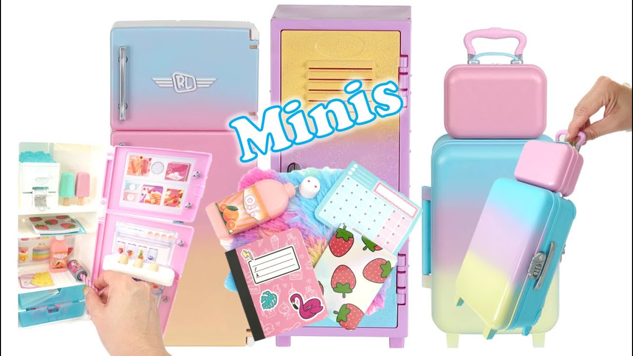 REAL LITTLES My Rainbow Collection – Suitcase Fridge and Locker Desk Caddies