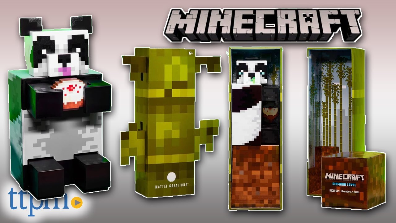 Minecraft Diamond Level Panda Figure