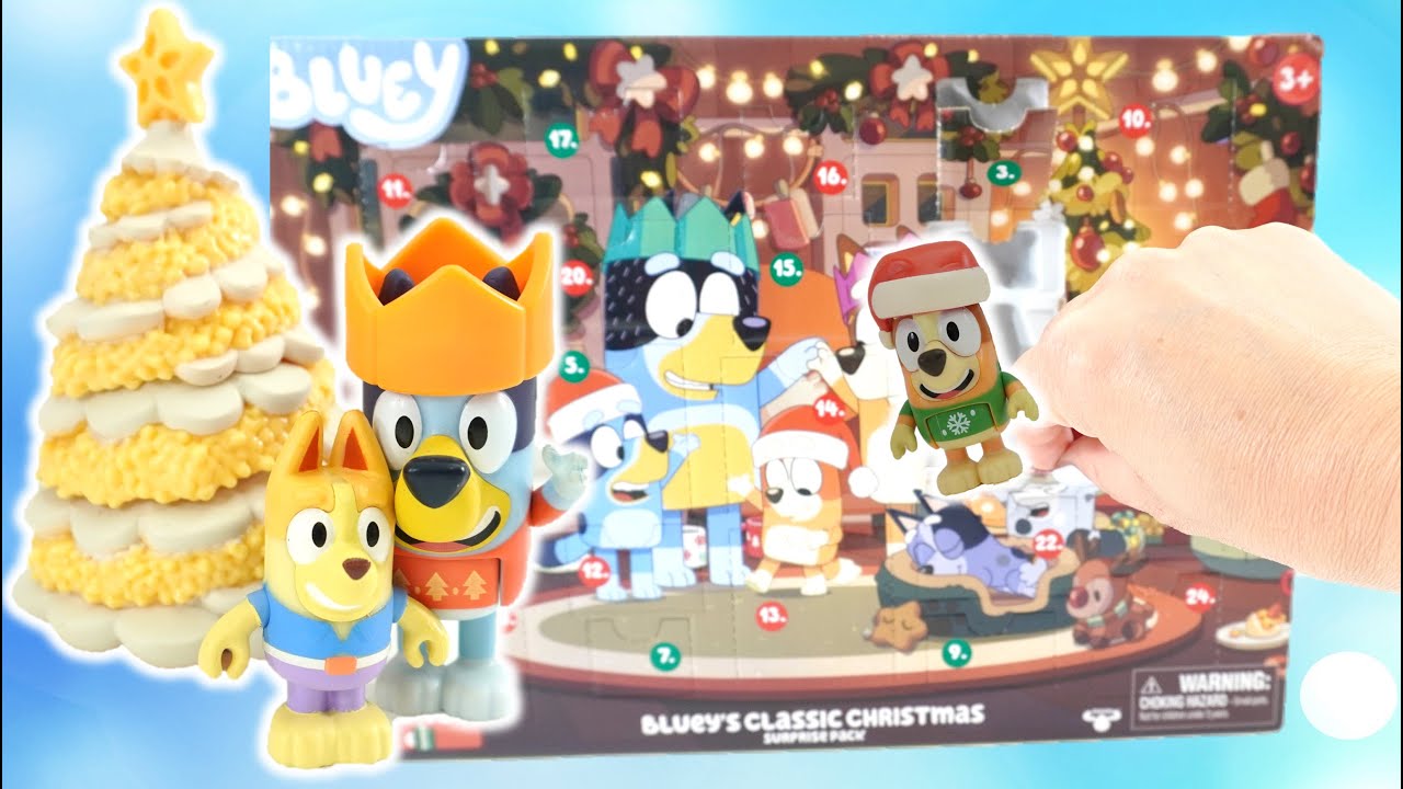 Bluey Christmas Swim Advent Calendar 2023 Surprise Doors with Toy Surprises