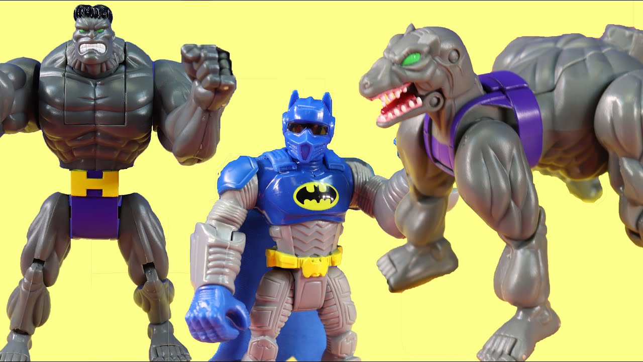 Batman Turns Mega Size And Rescues Dinosaur Hulk