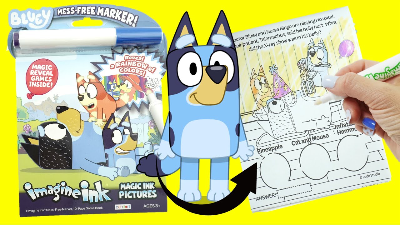 Bluey and Bingo Imagine Ink Coloring Book