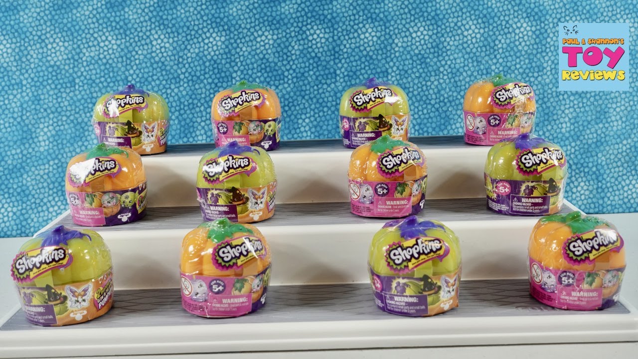 Let's Open A Bunch Of Halloween Shopkins Pumpkins | PSToyReviews