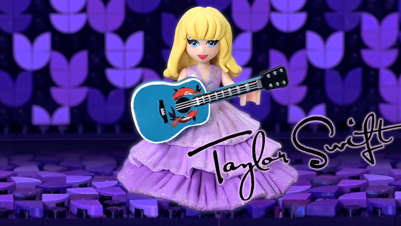 Making a tiny version of Taylor Swift 💜LEGO mini doll repaint DIY craft