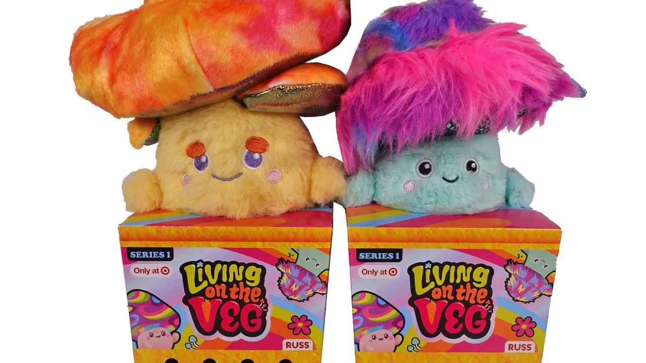 Living on the Veg Series 1 TARGET EXCLUSIVE Plush Mushrooms Unboxing Review