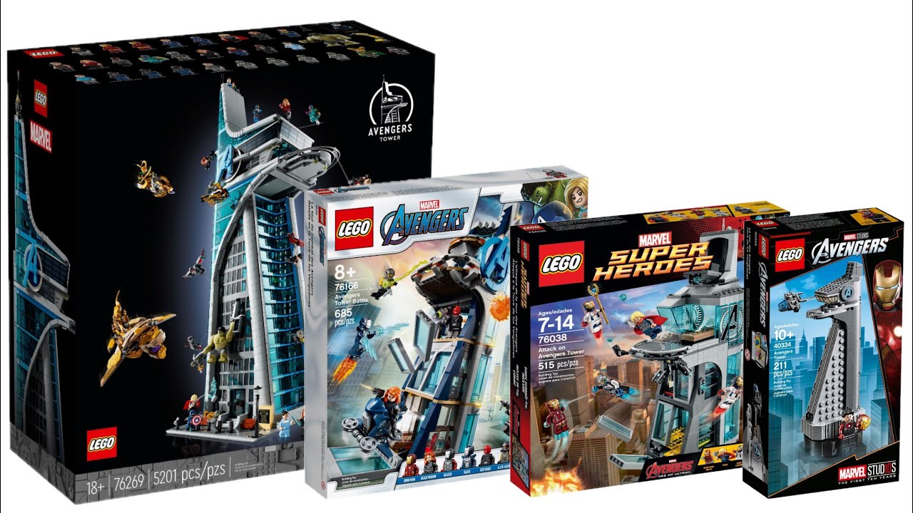 All LEGO Avengers Tower Sets ever made 2015 – 2023 Compilation/Collection Speed Build