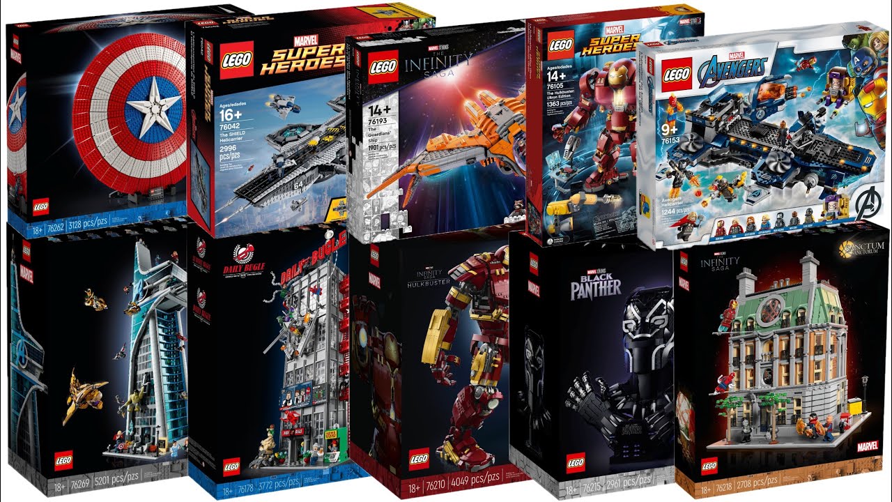 Top 10 biggest LEGO Marvel sets ever Compilation/Collection Speed Build