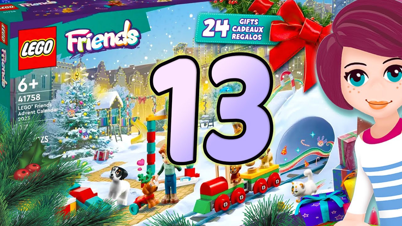 Opening door 13 of LEGO Friends advent calendar 2023