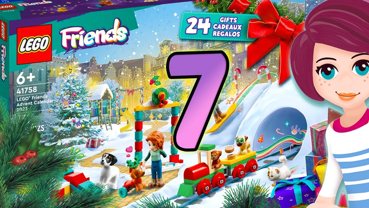 Opening door 7 of LEGO Friends advent calendar 2023