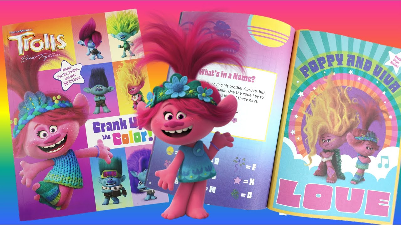 Trolls Band Together Crank Up the Color Activity Book