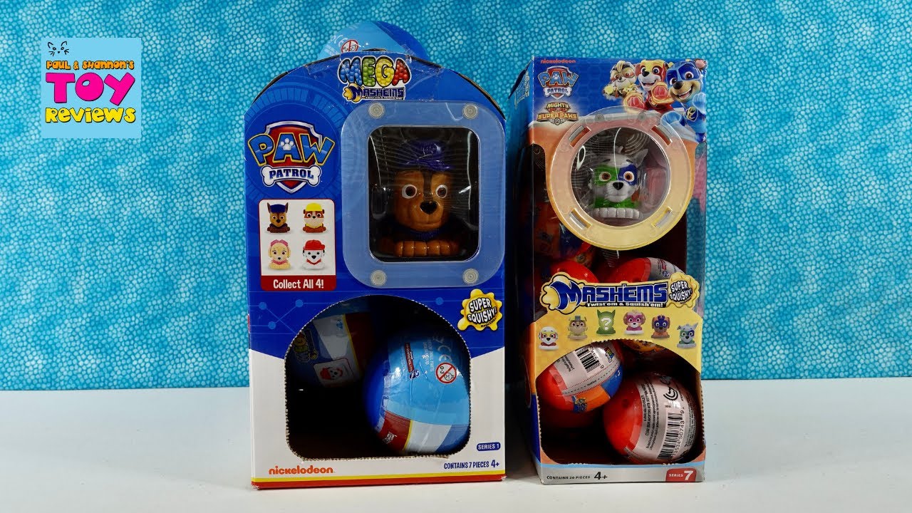 Paw Patrol Mega Mashems Super Squishy Blind Capsule Unboxing