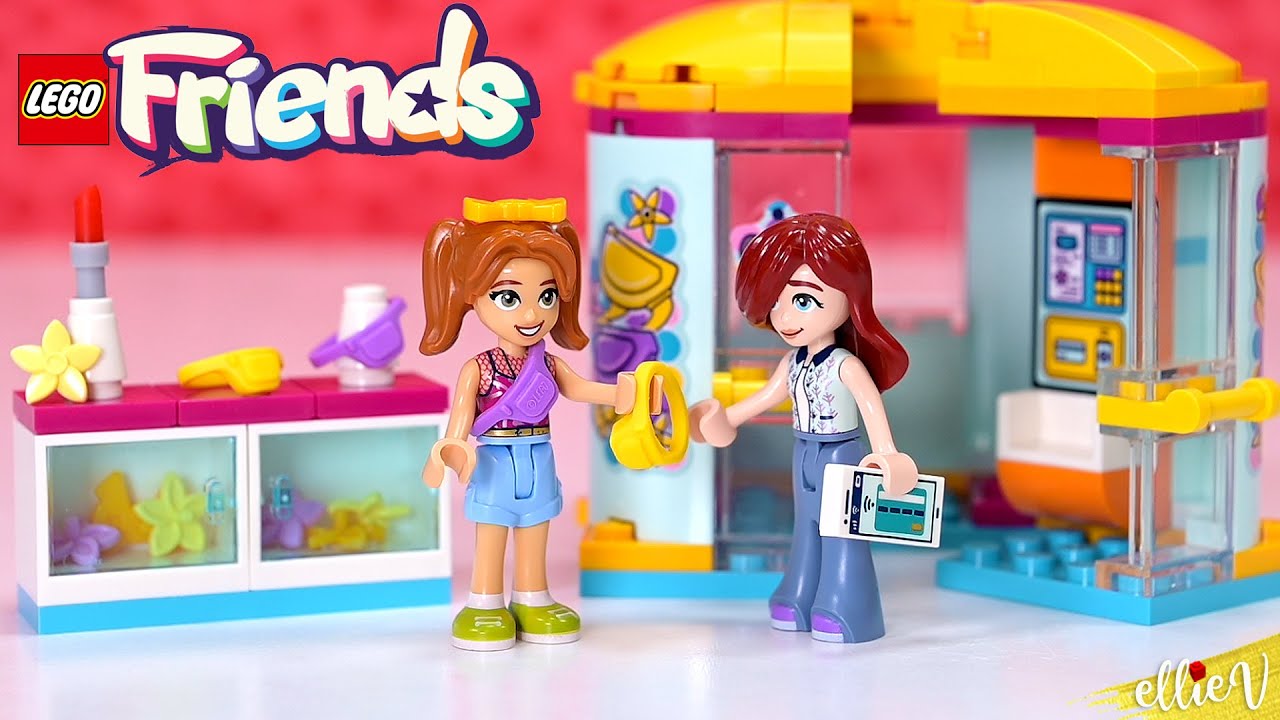 Cross-body bags 😱? And a pop-up shop where you can buy them all! LEGO Friends Tiny Accessories store