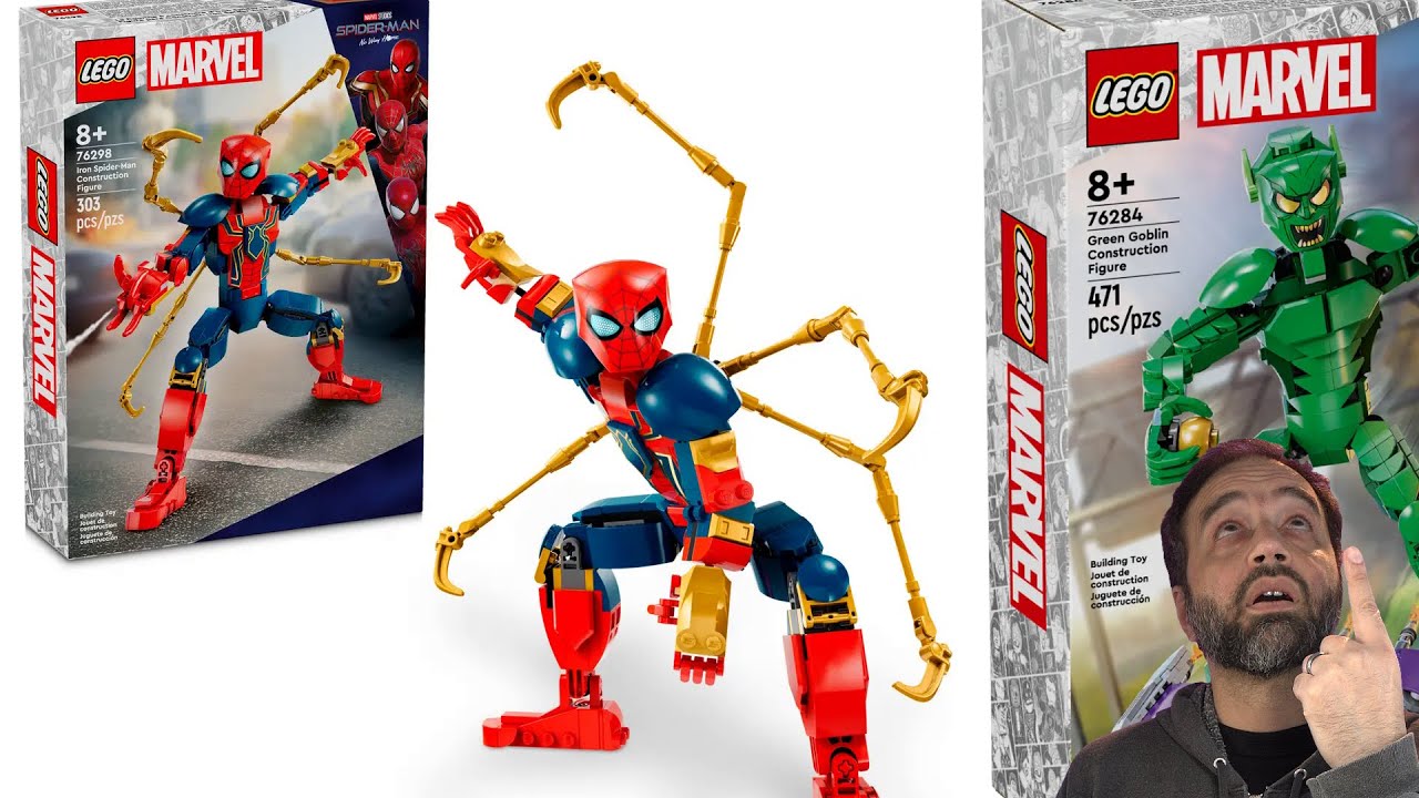 LEGO Iron Spider-Man & Green Goblin construction / action figure reveals & thoughts! 76298 76284