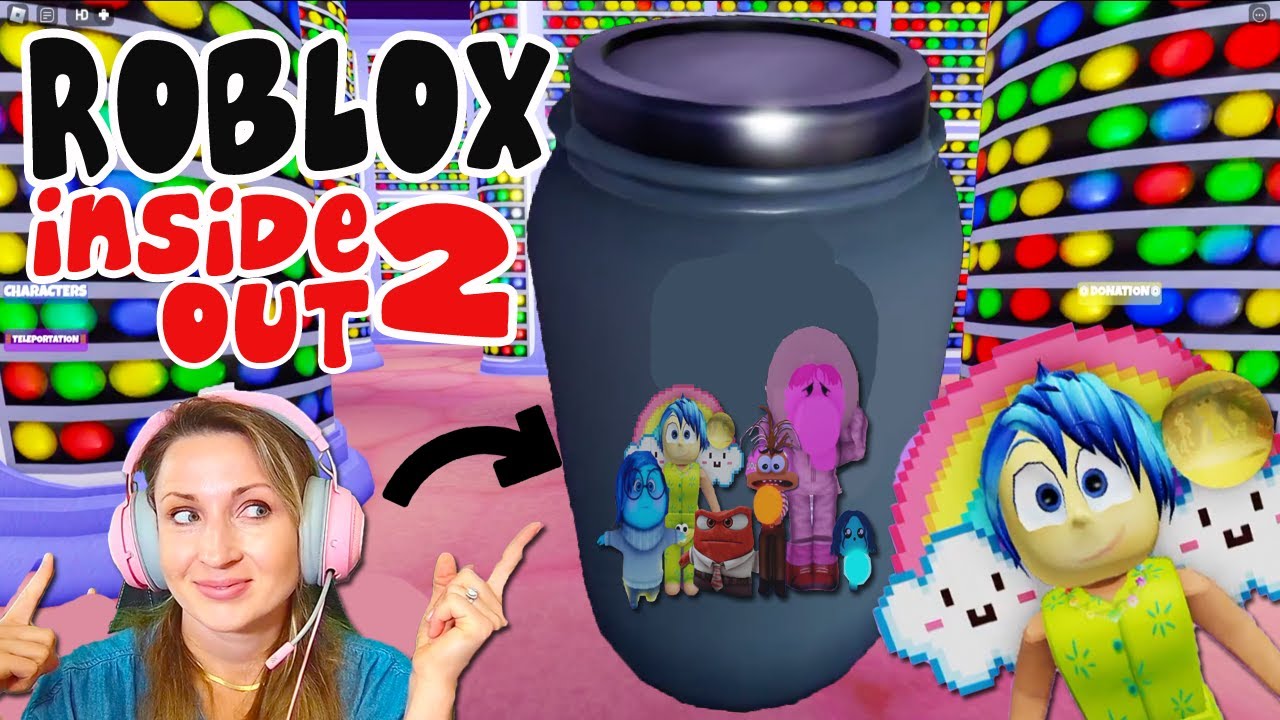 Inside Out 2 Movie Roblox Gameplay with Joy, Sadness, Anxiety, Riley Characters