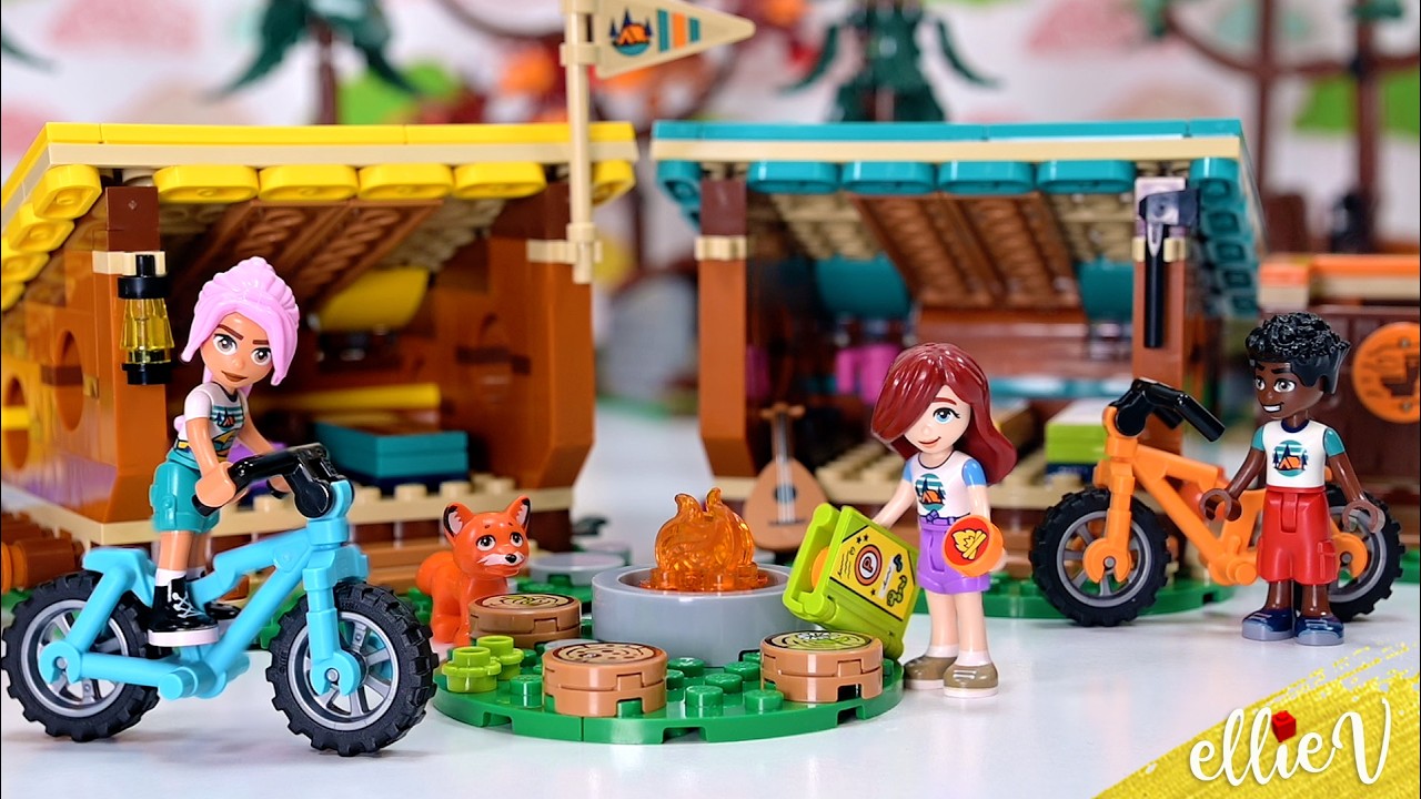 Who is crushing on who??? Lego Friends Adventure Camp 🌲 Cozy Cabins build & review