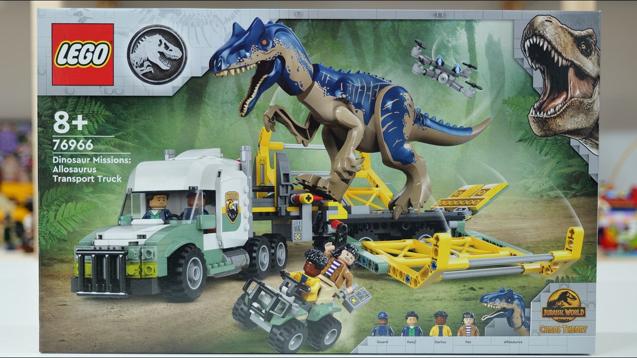 LEGO Jurassic World 76966 Dinosaur Missions: Allosaurus Transport Truck – LEGO Speed Build Review