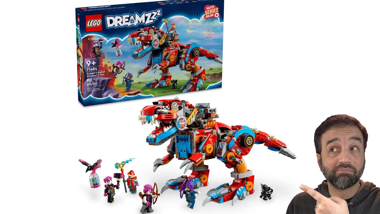 More big LEGO Dreamzzz sets! Robo-dino, 3-in-1 Battle Mech, & Witch’s Raven 71484 71485 71478