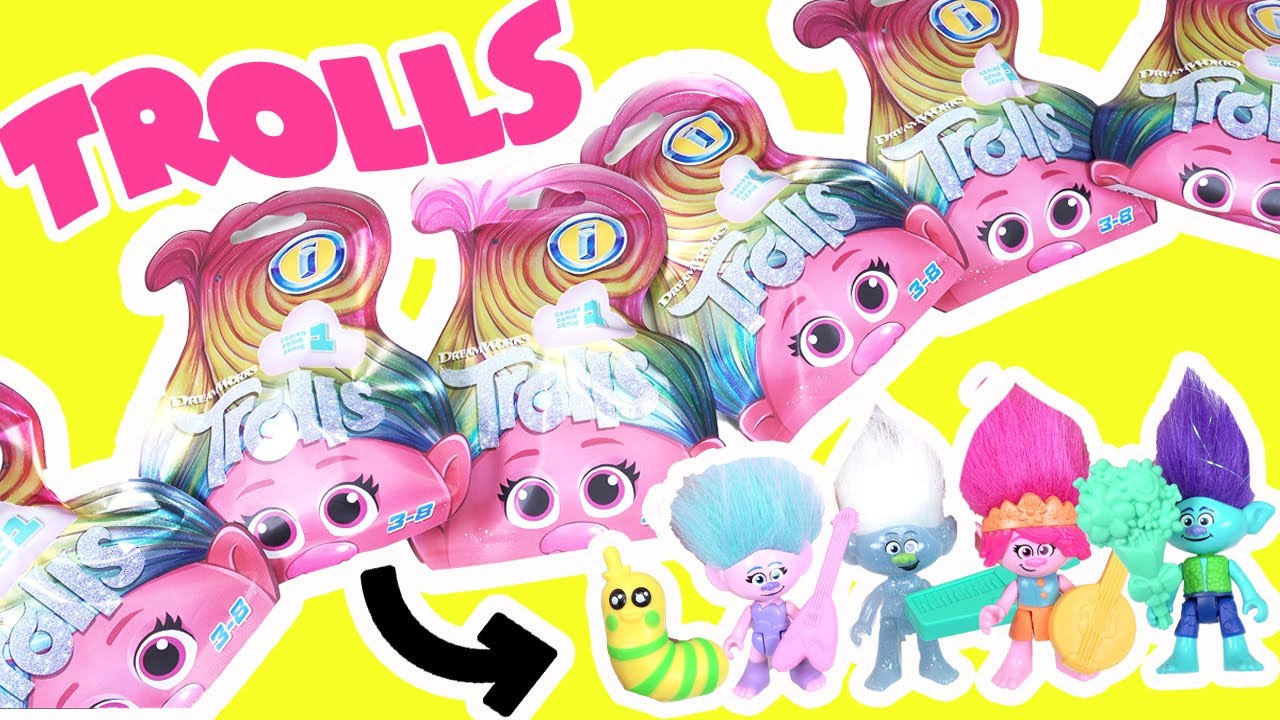 Trolls Band Together Movie Dolls and Instruments with Poppy, Branch, Guy Diamond