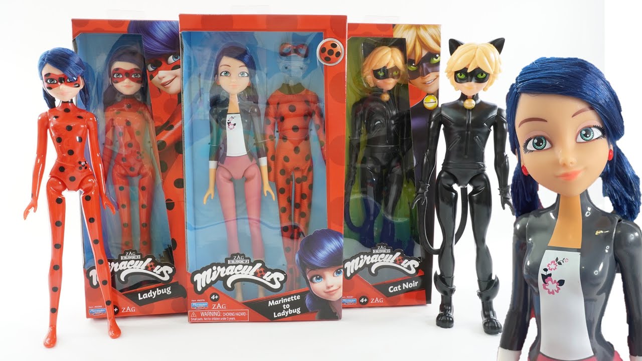 Marinette Transformation Doll! Miraculous Ladybug Playmates Budget Dolls