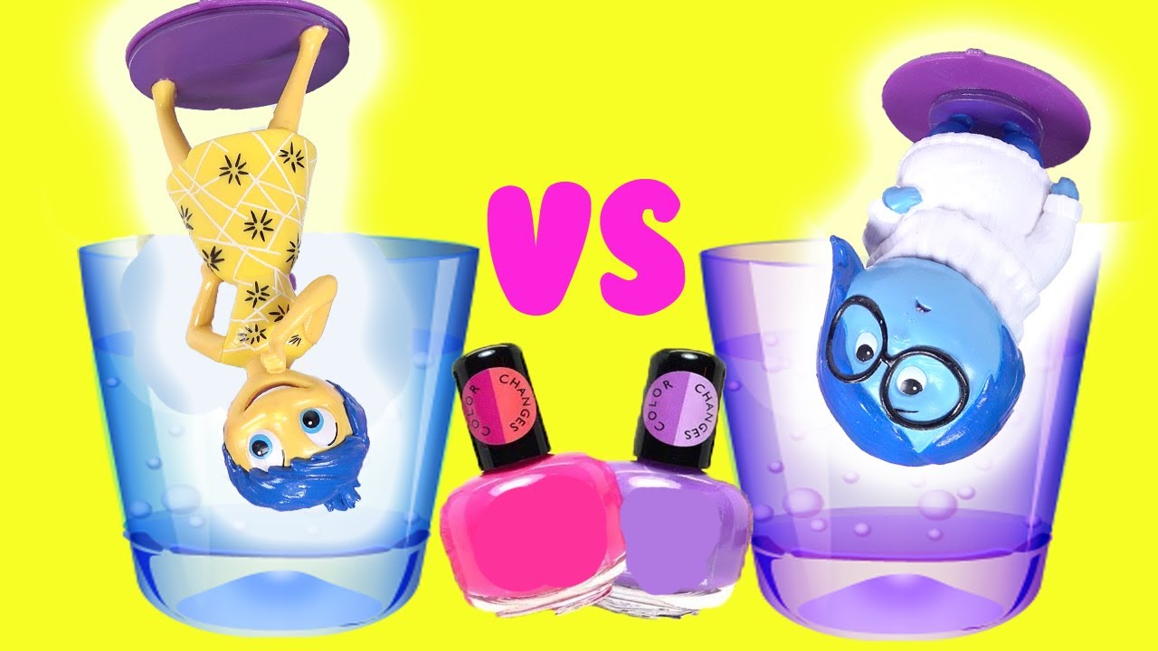 Inside Out 2 Movie DIY Color Changing Nail Polish Custom with Joy and Sadness! Crafts for Kids