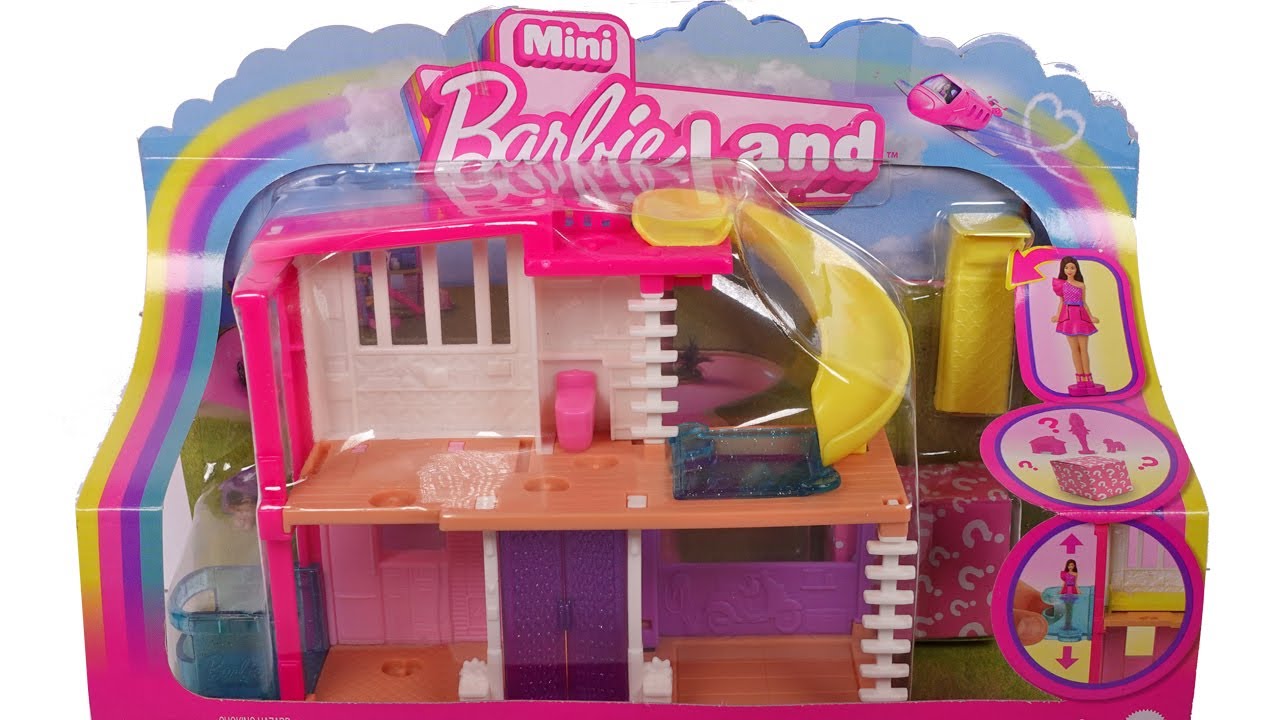 Mini Barbie Land Dreamhouse Playset with Blind Box Doll and Pet Unboxing Review