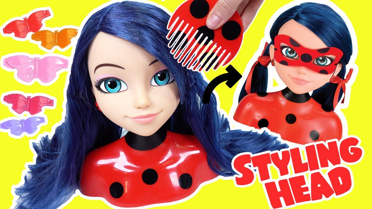 Miraculous Ladybug Styling Head and Accessories! DIY Hairstyles for Kids