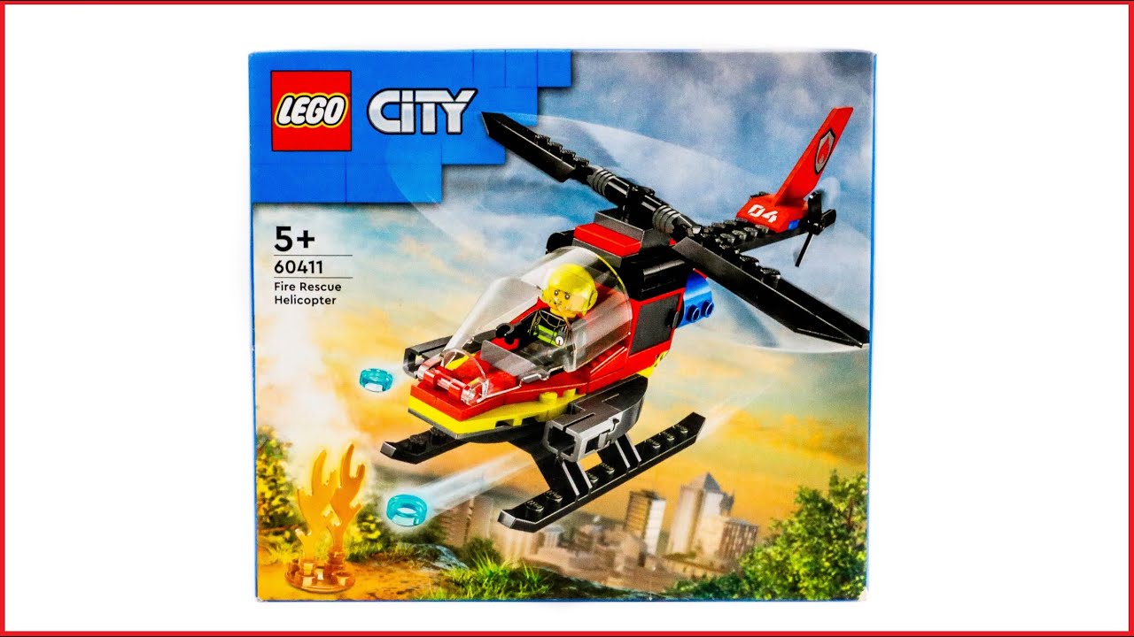 LEGO City 60411 Fire Rescue Helicopter Speed Build