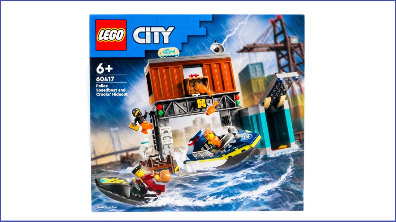 LEGO City 60417 Police Speedboat and Crooks' Hideout Speed Build