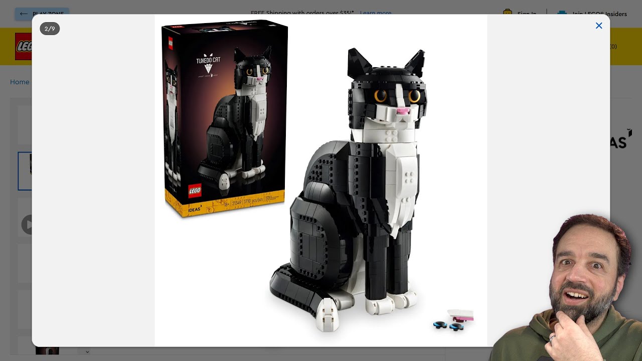 LEGO Ideas Tuxedo Cat 21349 reveal & thoughts!  Large, surreal