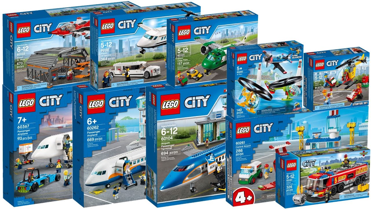 All LEGO City Airport sets 2014 - 2023 Compilation/Collection Speed Build