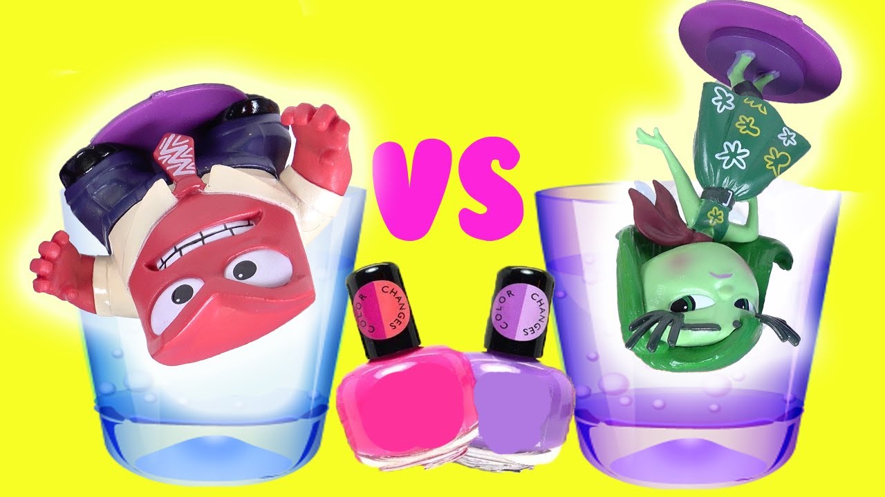 Inside Out 2 Movie DIY Color Changing Nail Polish Custom with Anger and Disgust! Crafts for Kids