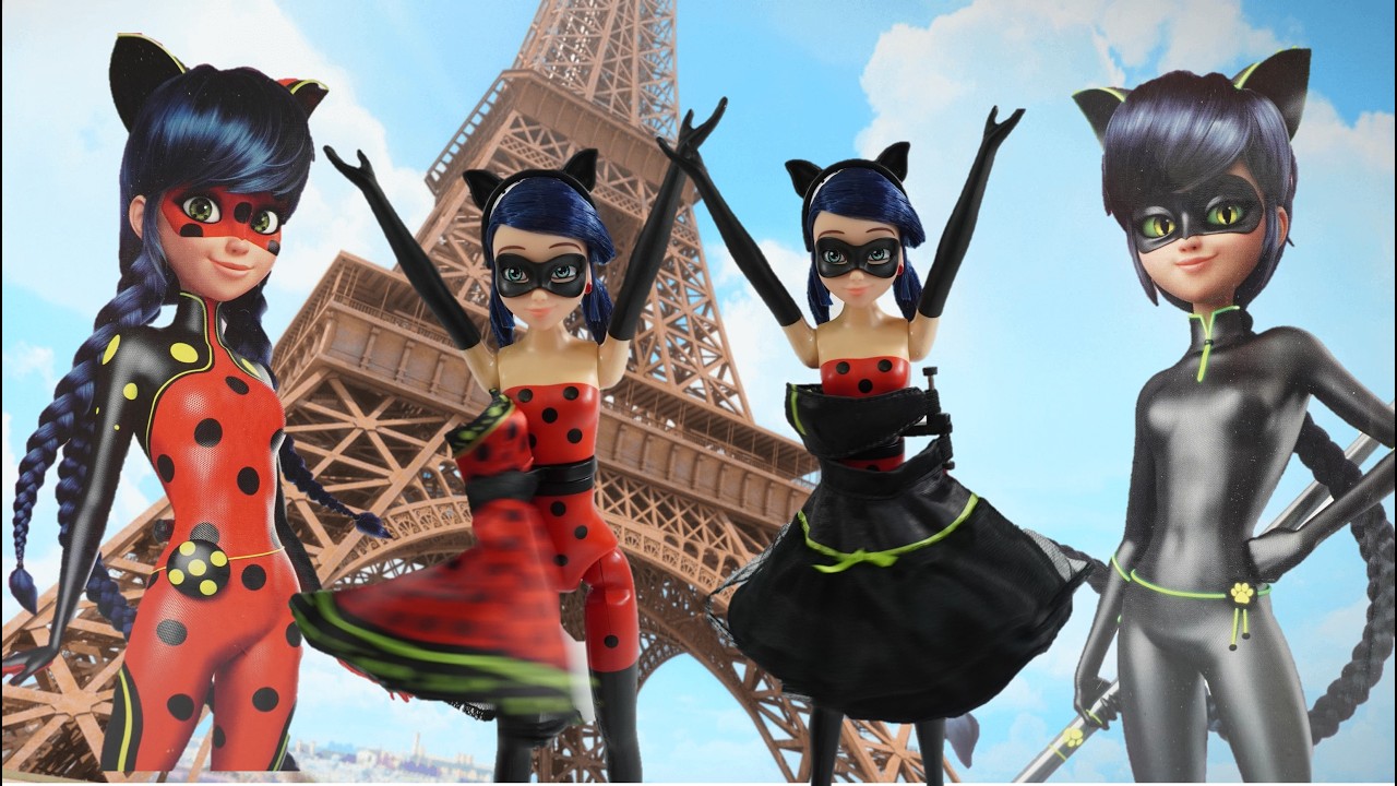 Miraculous Ladybug Lady Noir & Bug Noir Hero Switch Doll